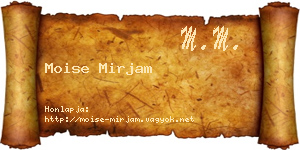 Moise Mirjam névjegykártya
